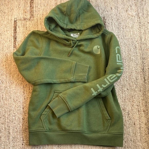 Carhartt Sweaters - Carhartt Olive Green Pullover Hoodie